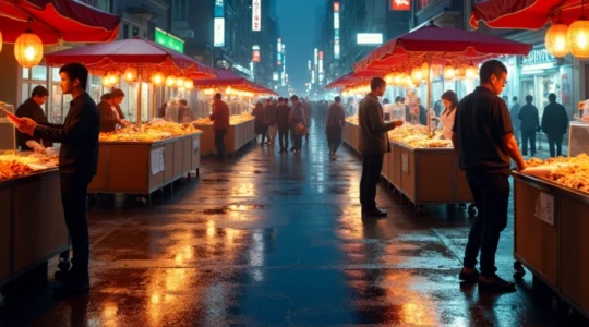 marchés nocturnes asiatiques